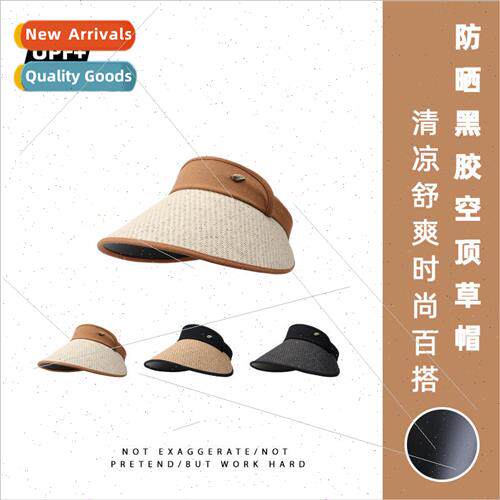 Summer sunscreen vinyl straw hat womens fashionable versatil