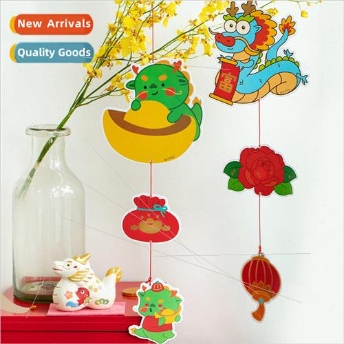 nar New Year Dragon Shaped Paper Card Hanging Decoration New