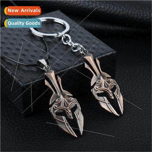 Vintage Spartan Warrior Mask Necklace Handmade Greek Warrior