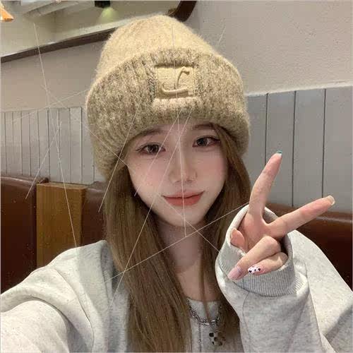 BIG HEAD CIRCUMFERENCE THICK WOOL CAP CHILDRENS FALL AND WIN