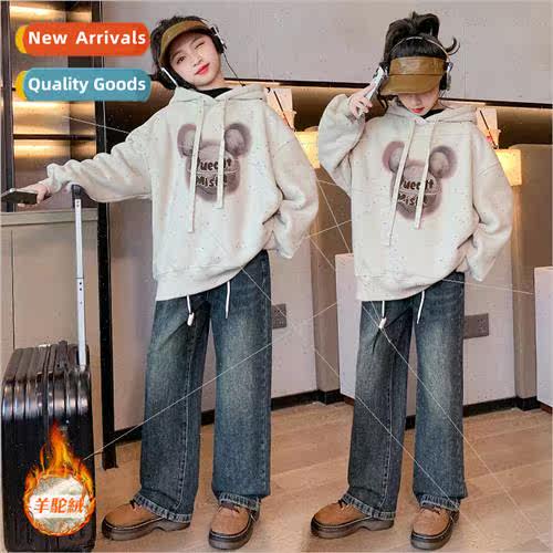 Girls Korean  sweater suit fall and winter childrens clothin