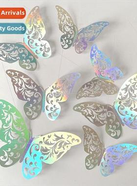 3D hollow butterfly colorful simulation of three-dimensional