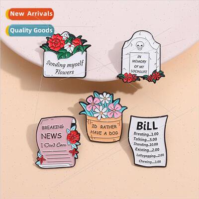Aesthetic fresh brooch envelope society tombstone memorial f
