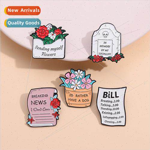 Aesthetic fresh brooch envelope society tombstone memorial f