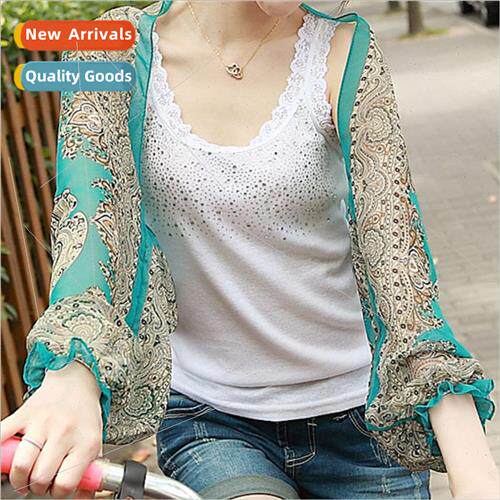 2023 new beach towel spring and summer sunscreen silk scarf