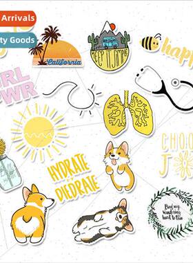 50 small fresh simple luggage stickers super waterproof graf