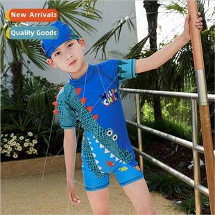 New one-piece swimsuit cartoon dinosaur childrens swimsuit f