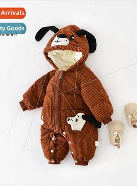Baby winter jumpsuit children Korean  of the warm cotton clo