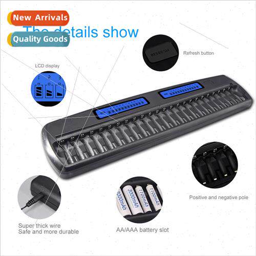 24 Cell Battery Charger LCD Smart Fast Charger 24 AA/Five KT