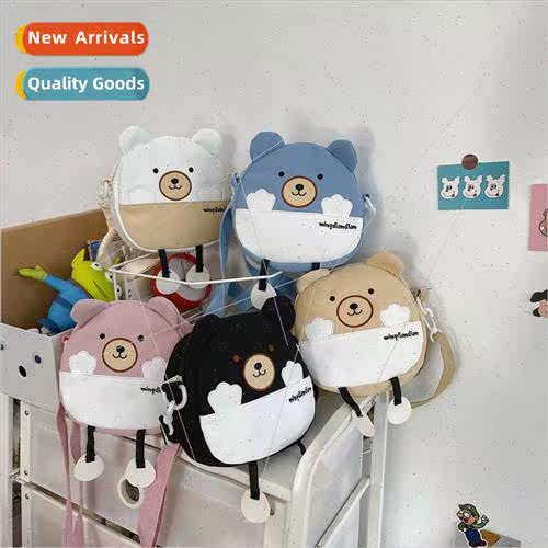 Korea cartoon bear small bag female 2021 new cute color coll