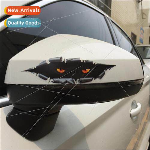 Cats eye rearview mirror car stickers small simulation peepi