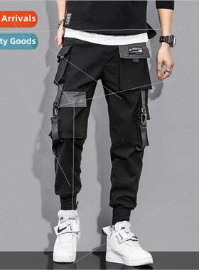 New casual pants mens spring and fall big yards multi-pocket