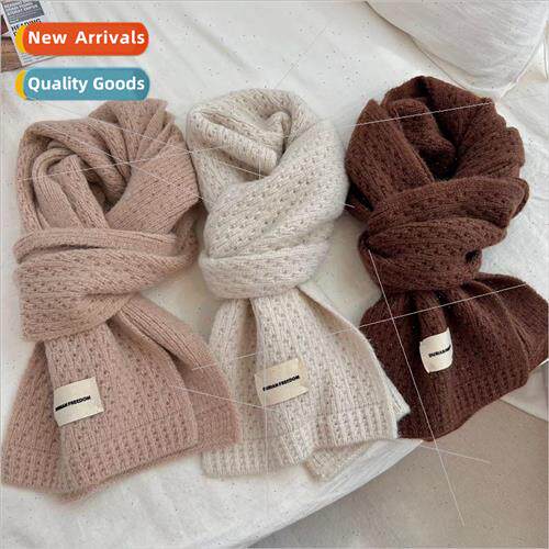 Multi-color soft letter label wool scarf female autumn and w