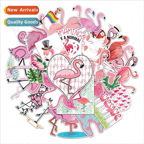 50 Flamingo Animal Doodle Stickers ggage Scooter Tablet Car