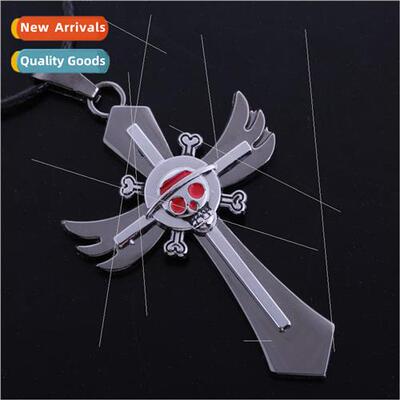 King of Thieves Cross Necklace ffy Straw Hat Skull Necklace