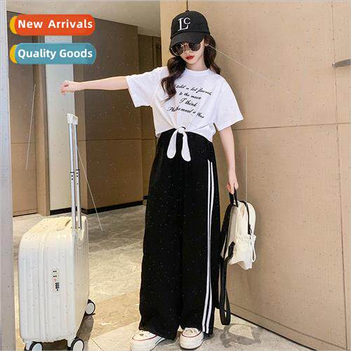 Girls summer suit 2023 new middle and large children girls s