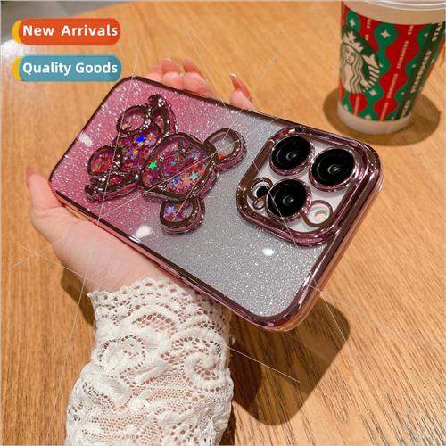 Premium Gradient Glitter Bear 适用 iPhone12 Apple 13/14ProMa