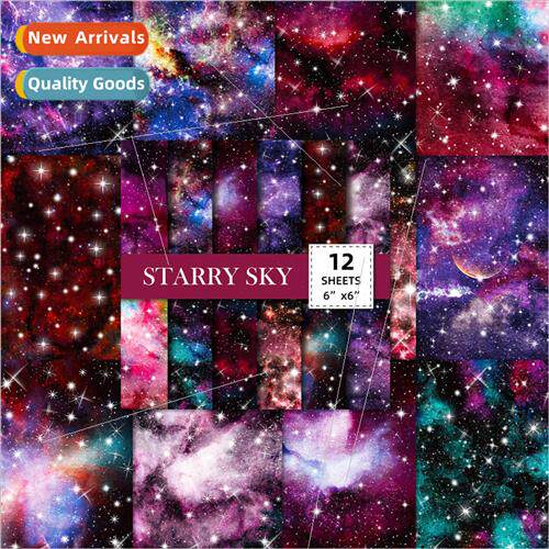 12 Pieces/Pack DIY Album Scrapbook Paper Handbook Pink Galax