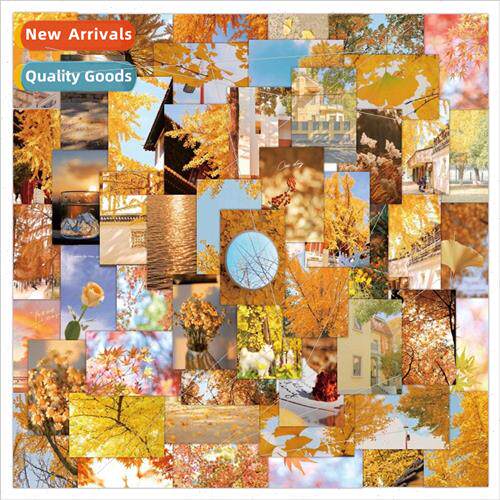 60 new -repeating landscape autumn decline stickers notebook