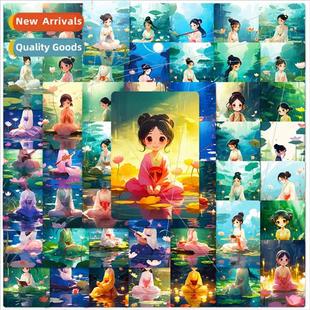 stickers cartoon children girl luggage computer Buddha