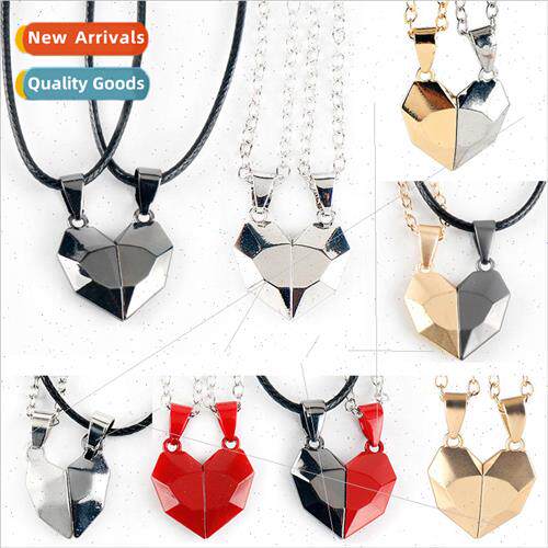 Wishing Stone Couple Necklace Magnetic Attraction Patchwork