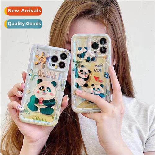 ins fun blue light panda 适用 14ProMax new iPhone12 Apple 13
