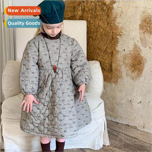 Girls dress 2023 fall and winter new Korean little girl gas
