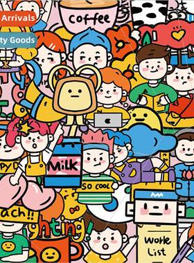 40 hit workers diary doodle stickers trolley case water cup