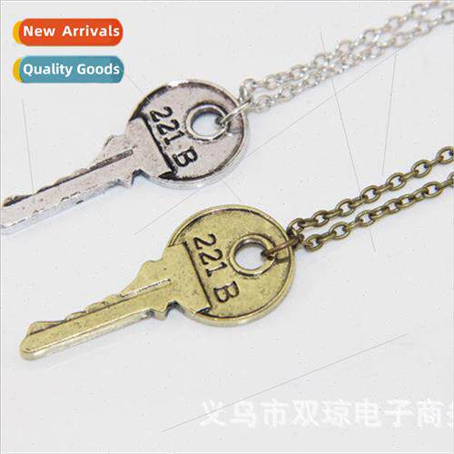 Sherlock 221b Apartment Vintage Reversible Key Necklace