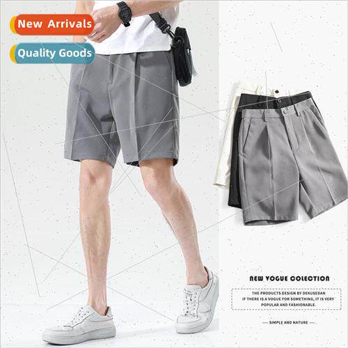 Summer drape suit shorts mens straight loose thin section of