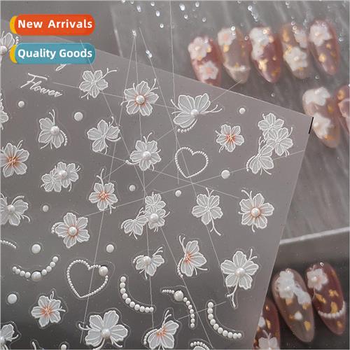 Iron magico three-dimensional 5D nail stickers camellia butt