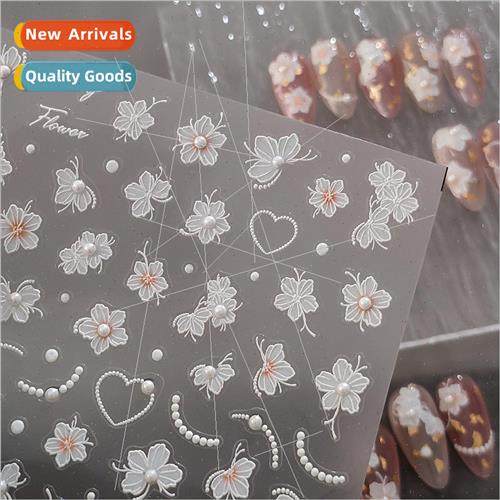 Iron magico three-dimensional 5D nail stickers camellia butt