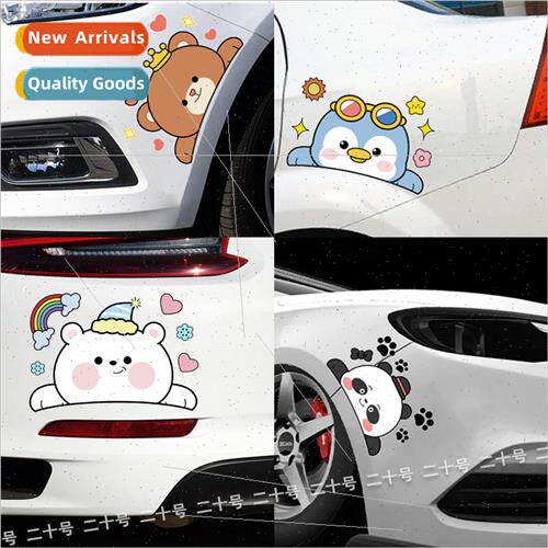 Car scratch stickers electric car cartoon stickers decorativ