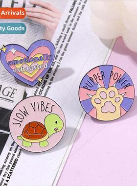 Animal English metal brooch cat paw turtle pin accessories m