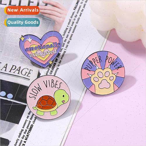 Animal English metal brooch cat paw turtle pin accessories m