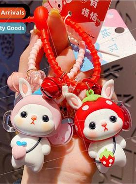 cartoon fruit series DIY cute rabbit keychain cute exquisite