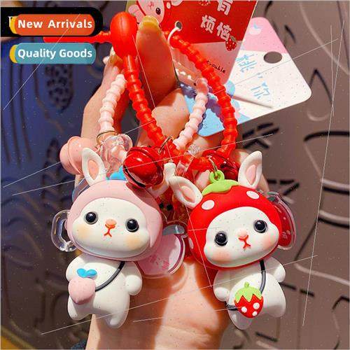 cartoon fruit series DIY cute rabbit keychain cute exquisite