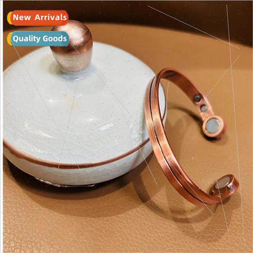 Red Copper Magnet Bracelet Copper Plated Magnetic Open Brace