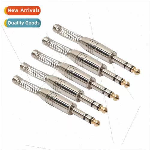 Zinc Alloy lver 6.35 Stereo Electric Guitar XLR Audio Plugs