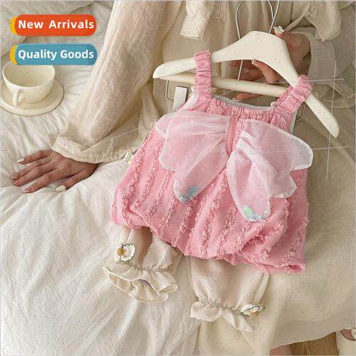 Girls summer new suit summer Korean  of the female baby wing