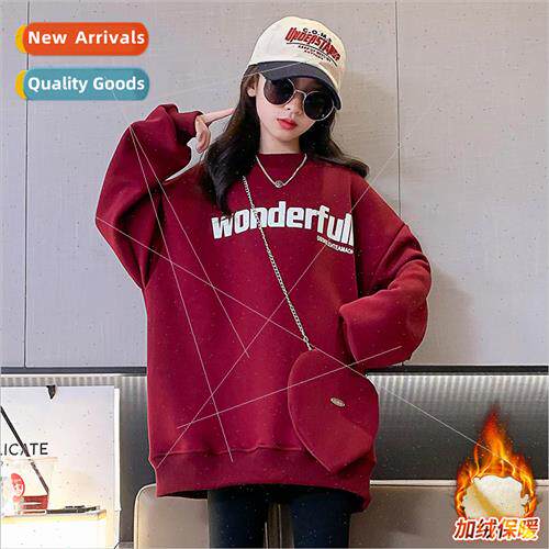 Girls fall and winter sweater 2023 new childrens winter padd