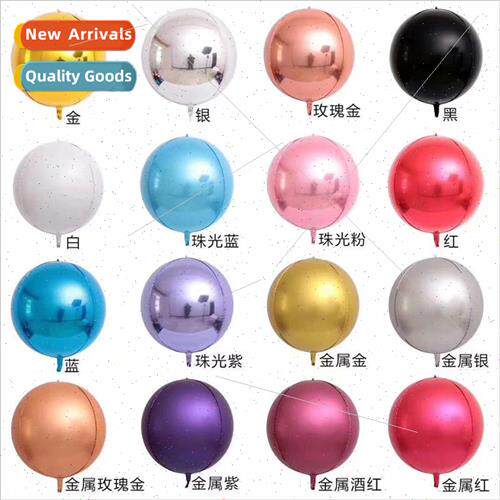Rose gold 22 inch 4D round aluminum film balloon wedding wed