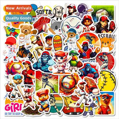 50 ball softball outdoor sports cartoon stickers various bal
