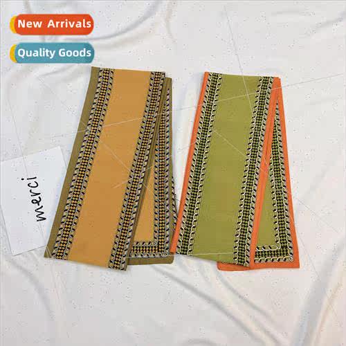 lk scarf female 2022 spring new long double-sided small silk