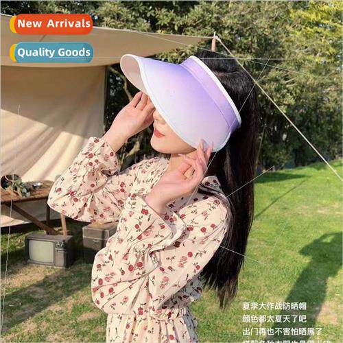Sunscreen hat summer fashion large brim shade gradient hollo