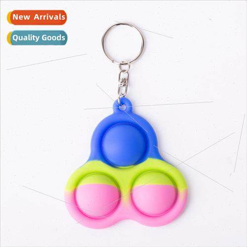Hiyin Colorful Triangle Keychain Charms Sss Reducing Toys Ss