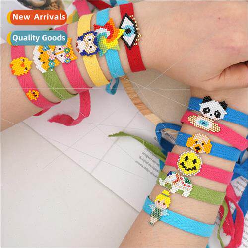 Fashion Bohemian Ethnic Style Webbing Rice Beads Hand Knit A