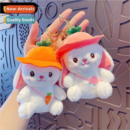 Cartoon plush satchel rabbit keychain female cute exquisite