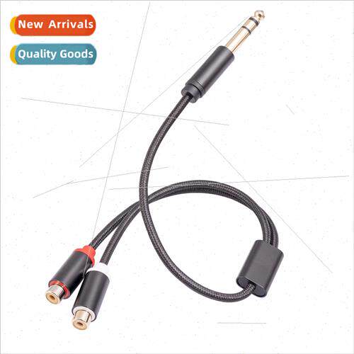 New gold-plated head metal shell large three core 6.35mm mal