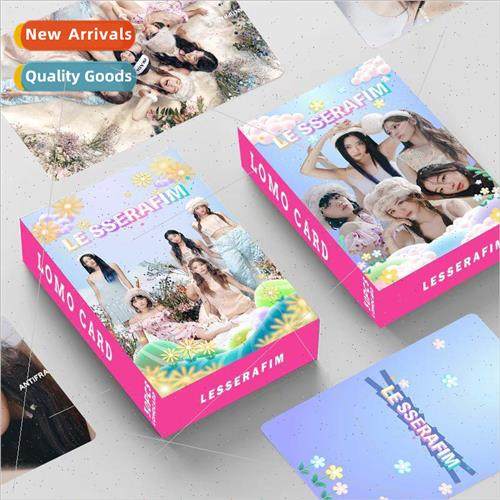 New LESSERAFIM double-sided 30 small cards LOMO card Album c图片